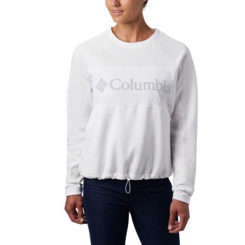 Columbia Ženske Majice S Kapuljačom - Windgates Fleece Crew Bijele | GBOC-08367